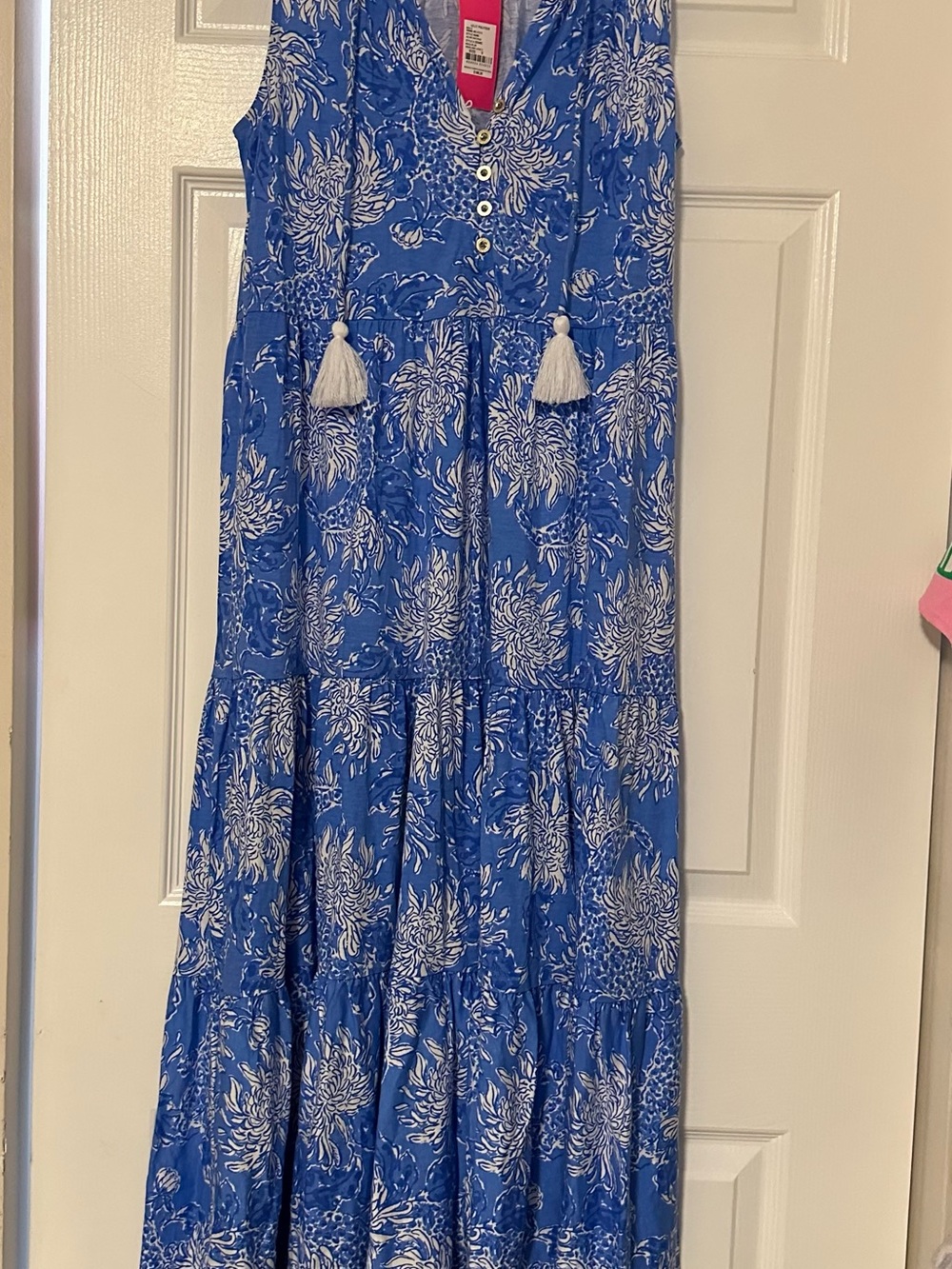 Lilly Pulitzer NWT  MALONE Maxi Dress BOCA BLUE CROC AND LOCK IT